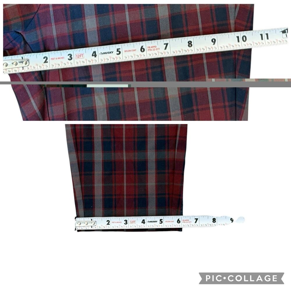Rag & Bone Simone Pant Trousers Burgundy Plaid Check Cropped Side Zip Size 6 NEW - Picture 11 of 12
